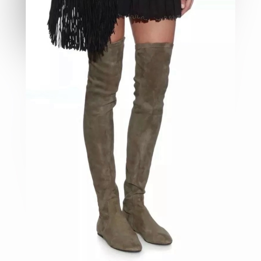 Isabel Marant taupe Suede leather Over-the-Knee thigh boots 36 6